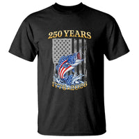 America 250th Fishing T Shirt Patriotic Fisherman American Flag