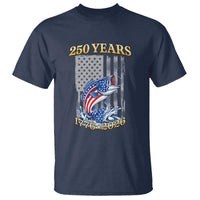 America 250th Fishing T Shirt Patriotic Fisherman American Flag