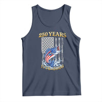 America 250th Fishing Tank Top Patriotic Fisherman American Flag