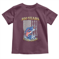 America 250th Fishing Toddler T Shirt Patriotic Fisherman American Flag