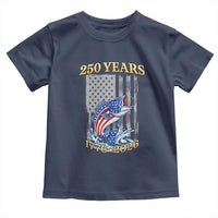 America 250th Fishing Toddler T Shirt Patriotic Fisherman American Flag