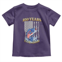America 250th Fishing Toddler T Shirt Patriotic Fisherman American Flag