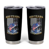 America 250th Fishing Tumbler Cup Patriotic Fisherman American Flag