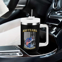 America 250th Fishing Tumbler With Handle Patriotic Fisherman American Flag