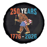 Bigfoot America 250 Spare Tire Cover Funny Sasquatch American Flag Fireworks Fourth of July