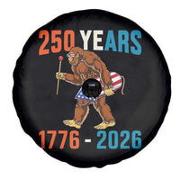 Bigfoot America 250 Spare Tire Cover Funny Sasquatch American Flag Fireworks Fourth of July