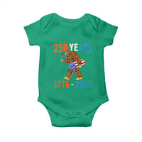 Bigfoot America 250 Baby Onesie Funny Sasquatch American Flag Fireworks Fourth of July