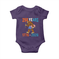 Bigfoot America 250 Baby Onesie Funny Sasquatch American Flag Fireworks Fourth of July