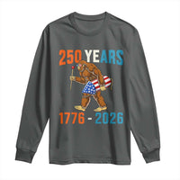 Bigfoot America 250 Long Sleeve Shirt Funny Sasquatch American Flag Fireworks Fourth of July