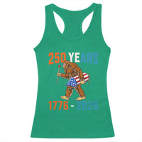 Bigfoot America 250 Racerback Tank Top Funny Sasquatch American Flag Fireworks Fourth of July