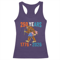 Bigfoot America 250 Racerback Tank Top Funny Sasquatch American Flag Fireworks Fourth of July