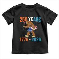 Bigfoot America 250 Toddler T Shirt Funny Sasquatch American Flag Fireworks Fourth of July