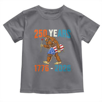 Bigfoot America 250 Toddler T Shirt Funny Sasquatch American Flag Fireworks Fourth of July