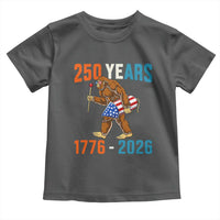 Bigfoot America 250 Toddler T Shirt Funny Sasquatch American Flag Fireworks Fourth of July