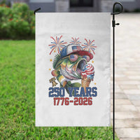 America 250th Fishing Garden Flag Patriotic Bass Fish American Flag