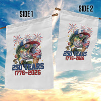 America 250th Fishing Garden Flag Patriotic Bass Fish American Flag
