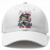 America 250th Fishing Baseball Cap Patriotic Bass Fish American Flag