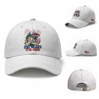 America 250th Fishing Baseball Cap Patriotic Bass Fish American Flag