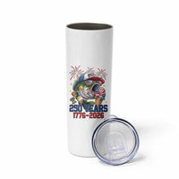 America 250th Fishing Skinny Tumbler Patriotic Bass Fish American Flag
