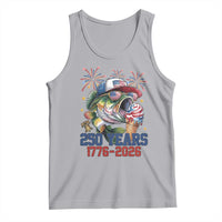 America 250th Fishing Tank Top Patriotic Bass Fish American Flag