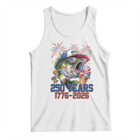 America 250th Fishing Tank Top Patriotic Bass Fish American Flag