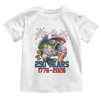 America 250th Fishing Toddler T Shirt Patriotic Bass Fish American Flag