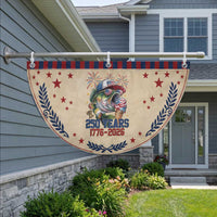 America 250th Fishing Patriotic Fan Flag Bass Fish American Flag