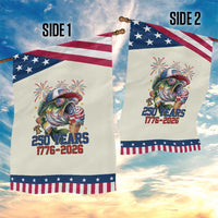 America 250th Fishing Patriotic Garden Flag Patriotic Bass Fish American Flag