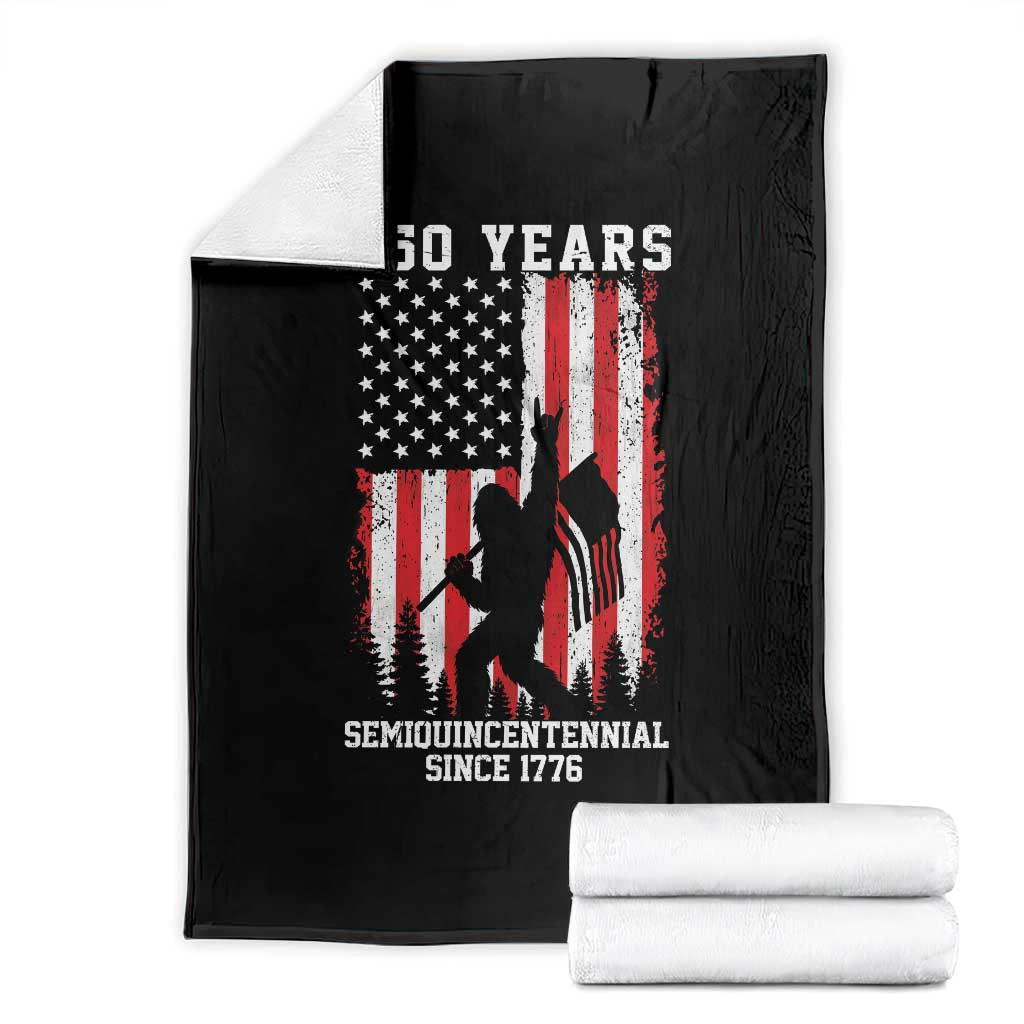 250th Anniversary USA Throw Blanket Bigfoot Patriotic American USA Flag