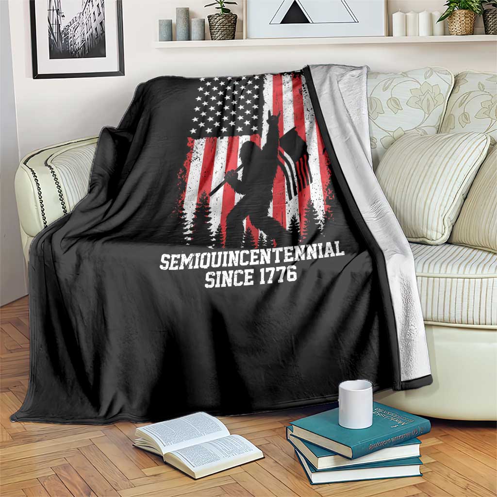 250th Anniversary USA Throw Blanket Bigfoot Patriotic American USA Flag