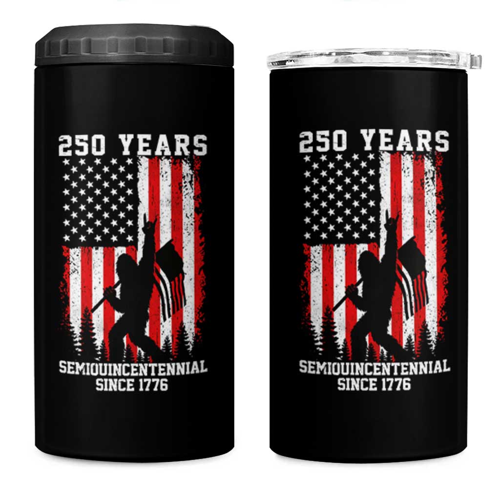 250th Anniversary USA 4 in 1 Can Cooler Tumbler Bigfoot Patriotic American USA Flag