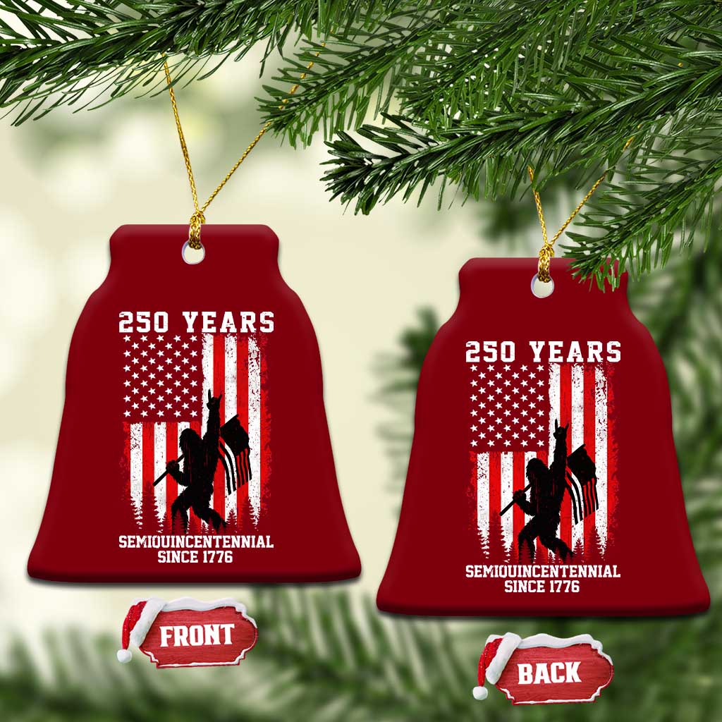 250th Anniversary USA Ceramic Ornament Bigfoot Patriotic American USA Flag