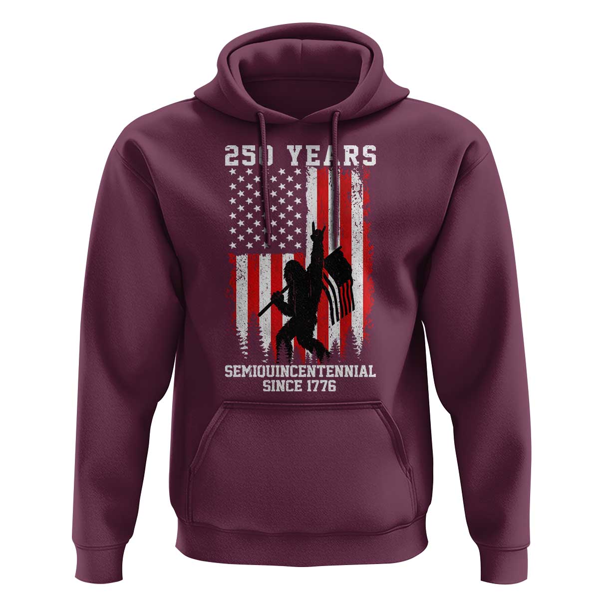 250th Anniversary USA Hoodie Bigfoot Patriotic American USA Flag