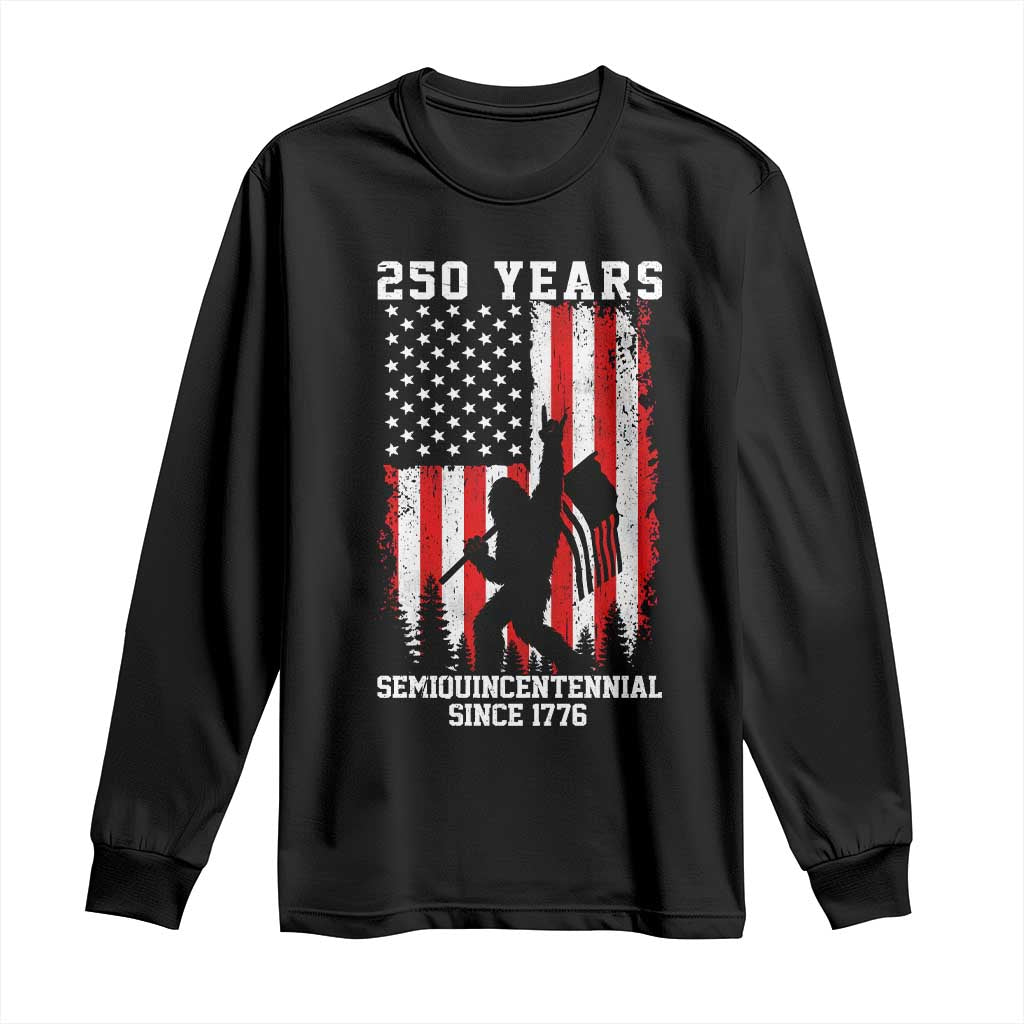 250th Anniversary USA Long Sleeve Shirt Bigfoot Patriotic American USA Flag