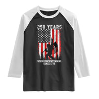 250th Anniversary USA Raglan Shirt Bigfoot Patriotic American USA Flag