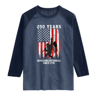 250th Anniversary USA Raglan Shirt Bigfoot Patriotic American USA Flag