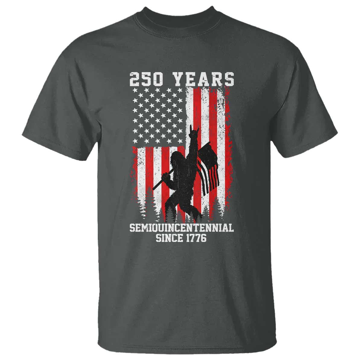 250th Anniversary USA T Shirt Bigfoot Patriotic American USA Flag