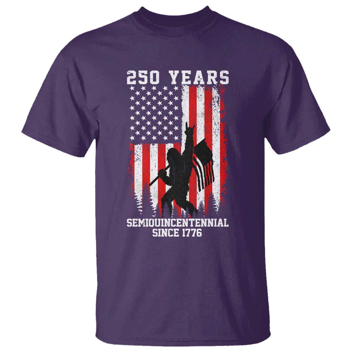 250th Anniversary USA T Shirt Bigfoot Patriotic American USA Flag