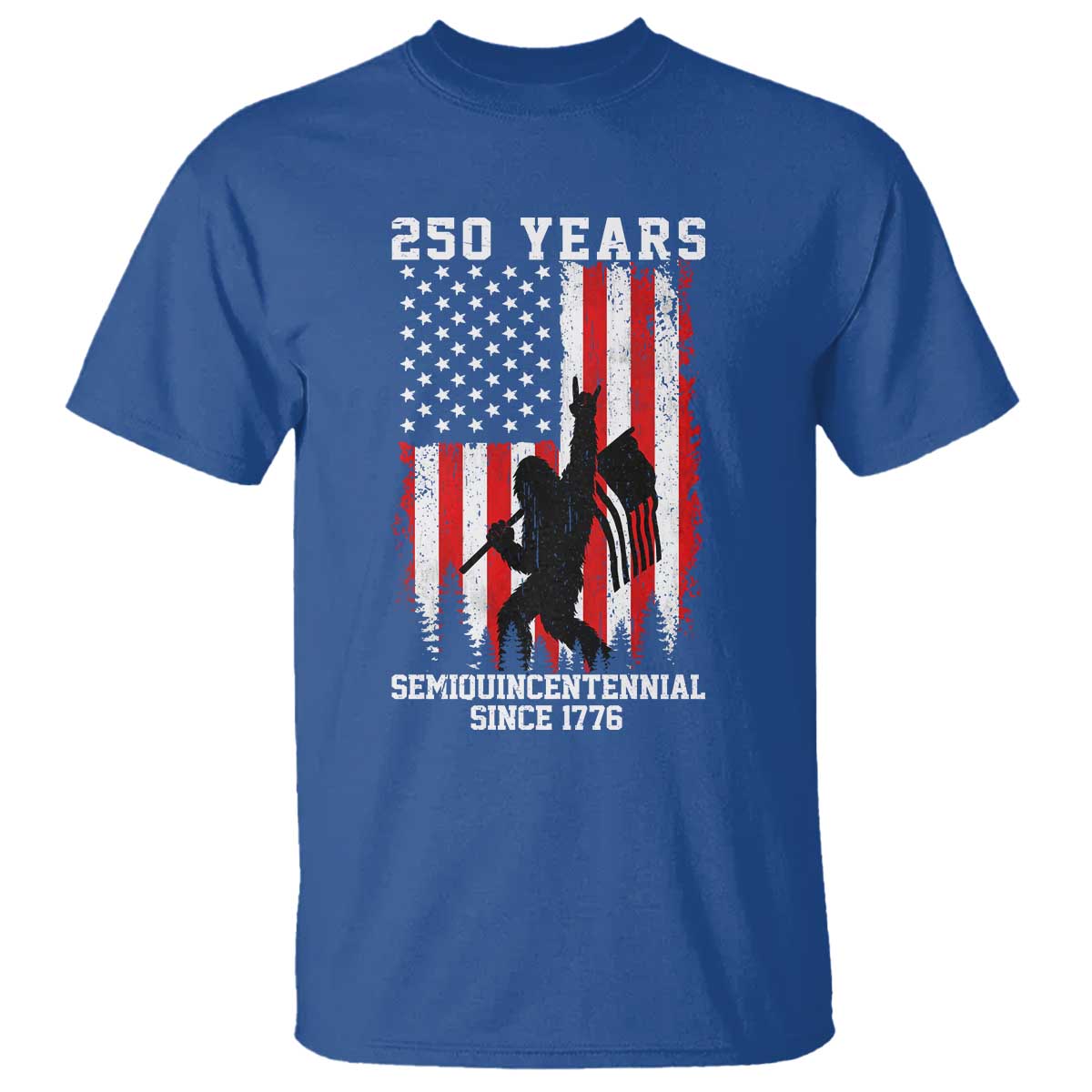 250th Anniversary USA T Shirt Bigfoot Patriotic American USA Flag