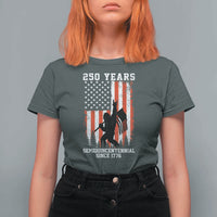 250th Anniversary USA T Shirt For Women Bigfoot Patriotic American USA Flag