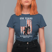 250th Anniversary USA T Shirt For Women Bigfoot Patriotic American USA Flag