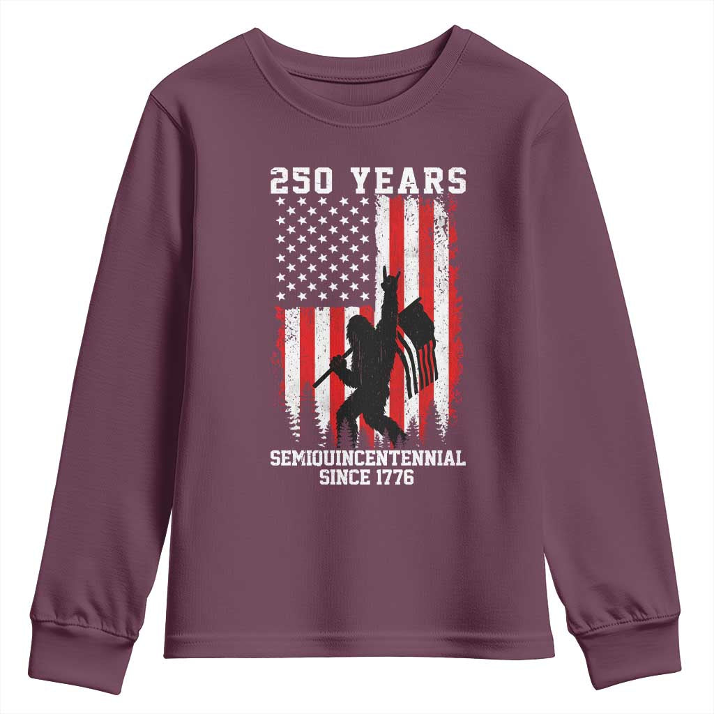 250th Anniversary USA Youth Sweatshirt Bigfoot Patriotic American USA Flag
