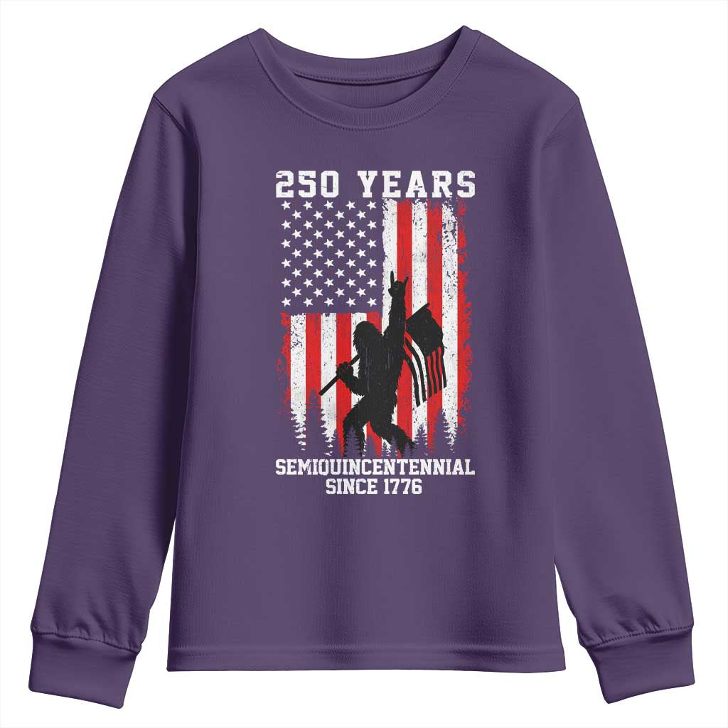 250th Anniversary USA Youth Sweatshirt Bigfoot Patriotic American USA Flag