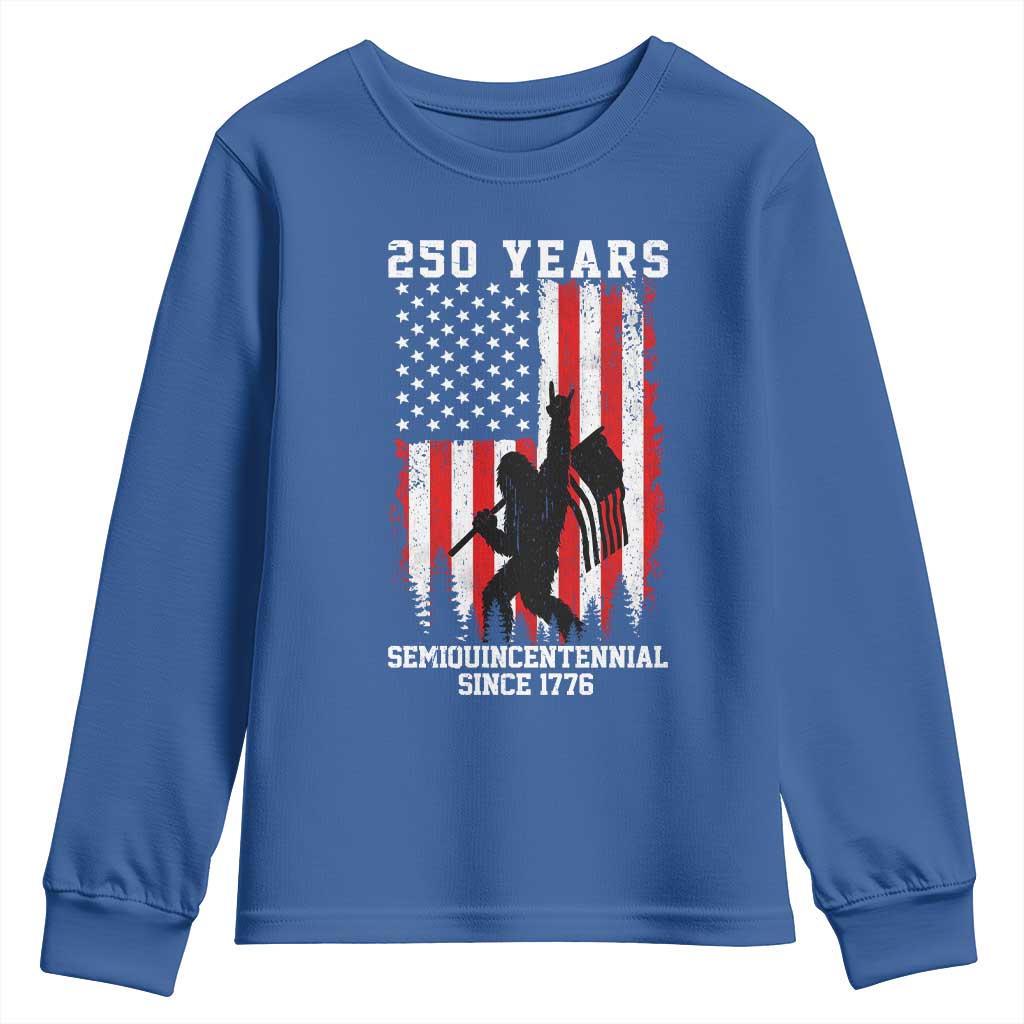 250th Anniversary USA Youth Sweatshirt Bigfoot Patriotic American USA Flag