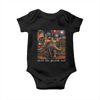 Funny Raccoon 4th of July Baby Onesie Chill The Fourth Out