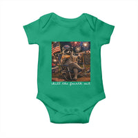 Funny Raccoon 4th of July Baby Onesie Chill The Fourth Out