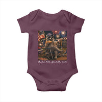 Funny Raccoon 4th of July Baby Onesie Chill The Fourth Out