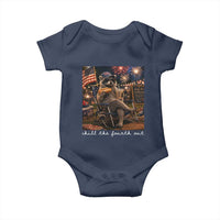 Funny Raccoon 4th of July Baby Onesie Chill The Fourth Out