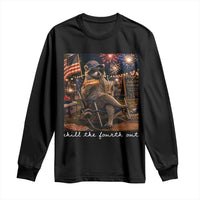 Funny Raccoon 4th of July Long Sleeve Shirt Chill The Fourth Out