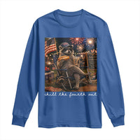 Funny Raccoon 4th of July Long Sleeve Shirt Chill The Fourth Out